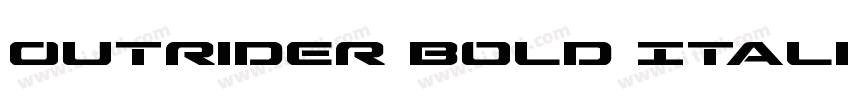 Outrider Bold Itali字体转换